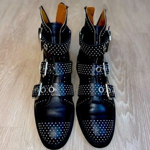 Black Studded Zara Biker Boots